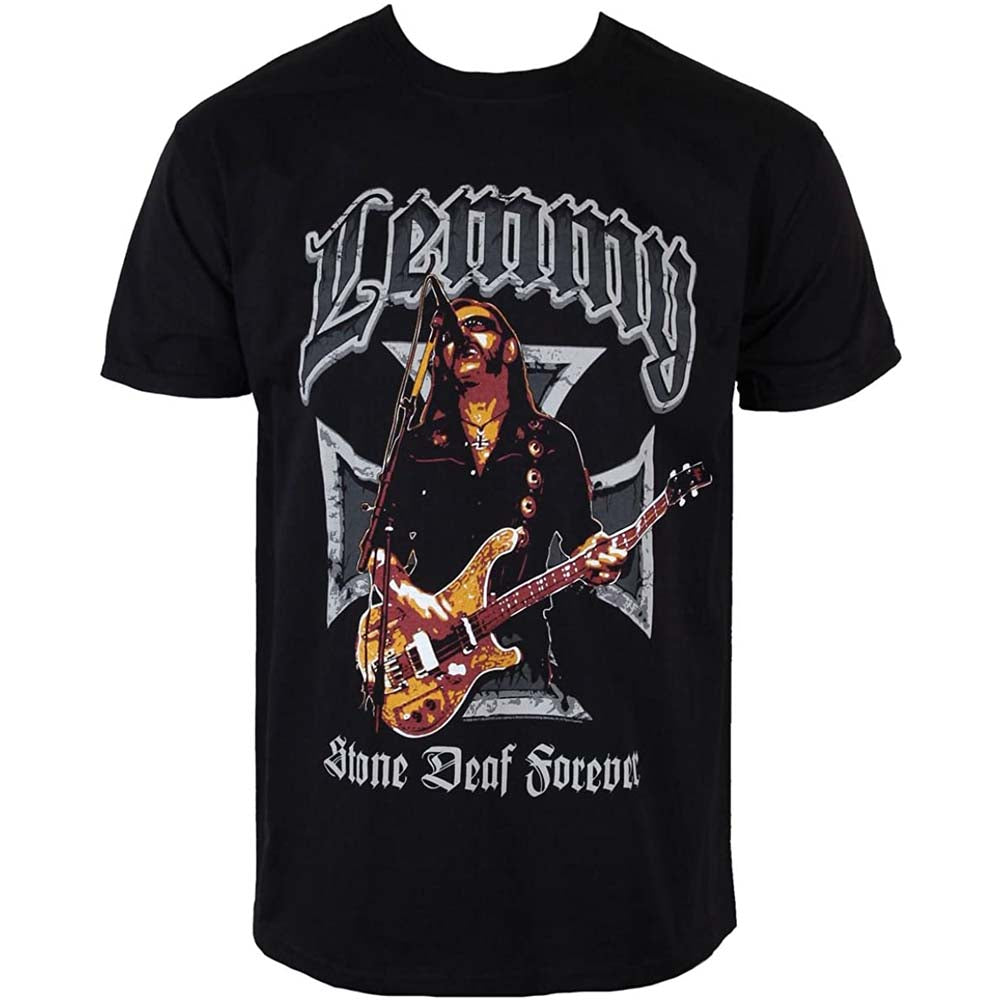 Billede af Lemmy Iron Cross Stone Deaf Forever T-shirt