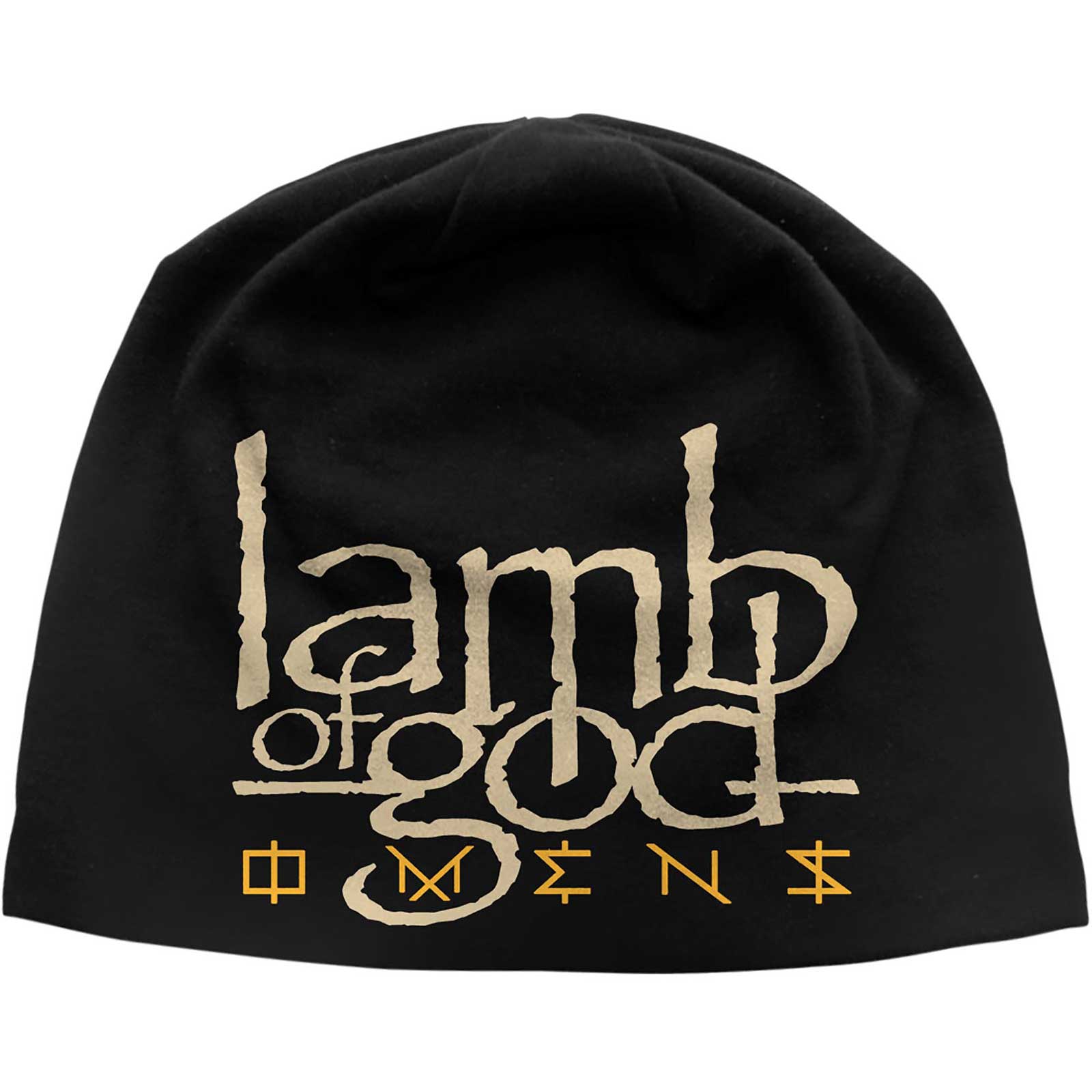 Lamb Of God: Omens Beanie Hat (Discharge Printing)