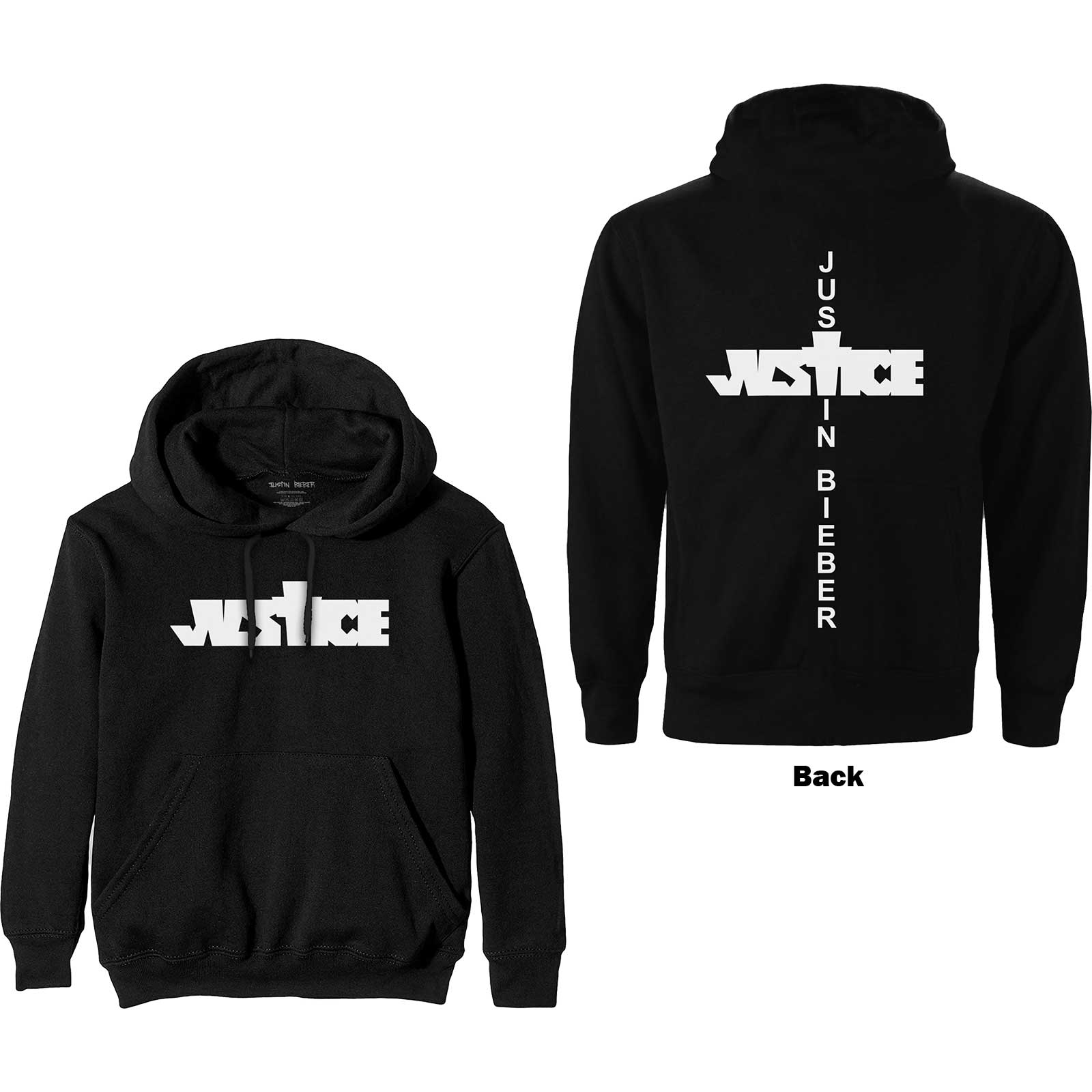 Justin Bieber: Justice Pullover Hoodie (Back Print)
