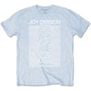 Joy Division, Unknown Pleasures White On Blue T-shirt