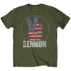 Billede af John Lennon Peace Fingers US Flag T-shirt