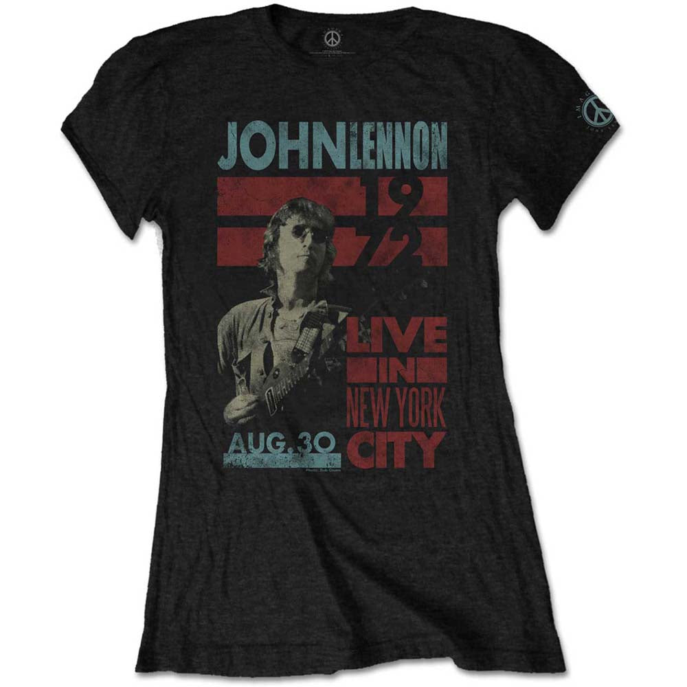 Billede af John Lennon Live in NYC T-shirt til kvinder
