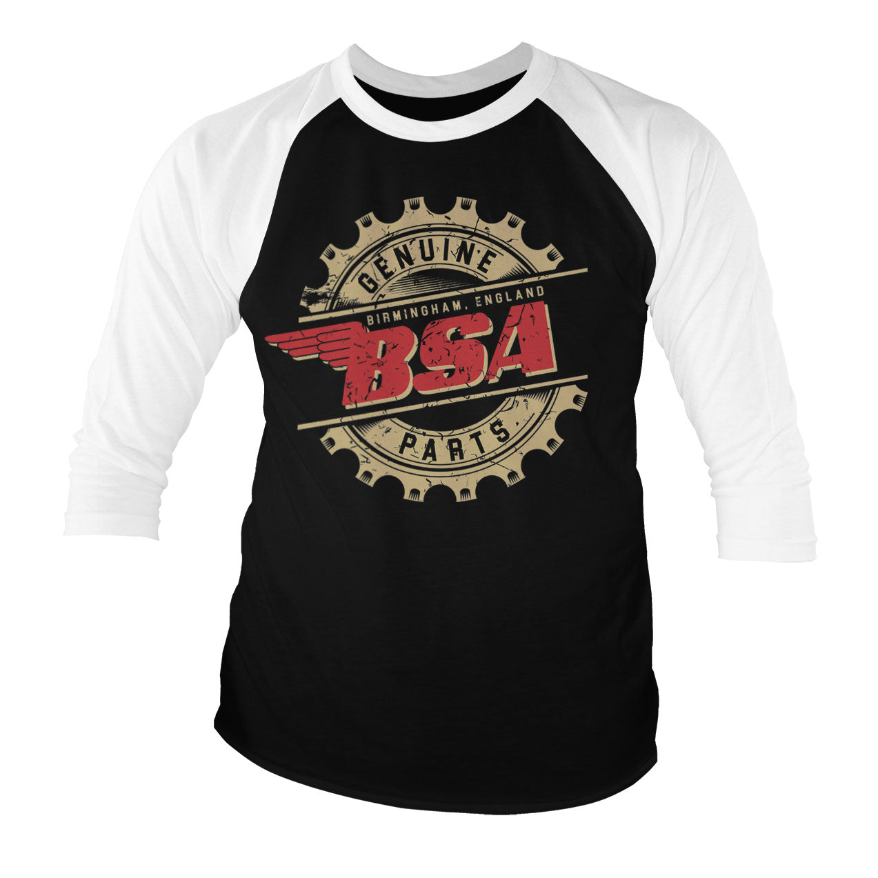 Billede af BSA, B.S.A.: Genuine Parts Raglan 3/4 Sleeve T-Shirt