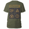 Billede af Led Zeppelin Gold Symbols in Black Square T-shirt