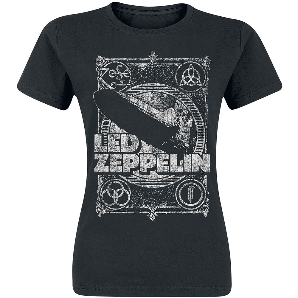 Billede af Led Zeppelin Vintage Print LZ1 T-shirt til kvinder