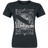 Billede af Led Zeppelin Vintage Print LZ1 T-shirt til kvinder