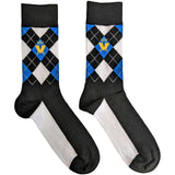 Madness: Crown & M Blue Diamond Ankle Socks