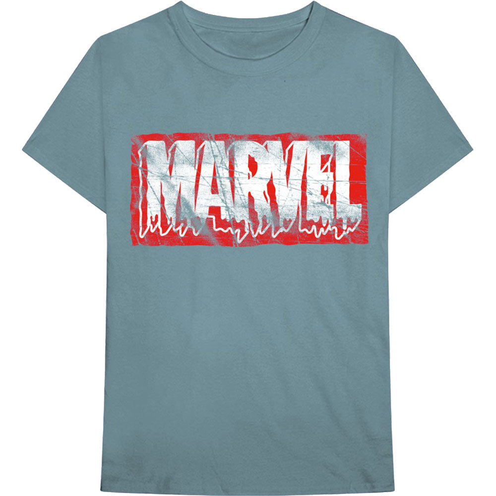 Marvel, Distressed Dripping Logo T-shirt
