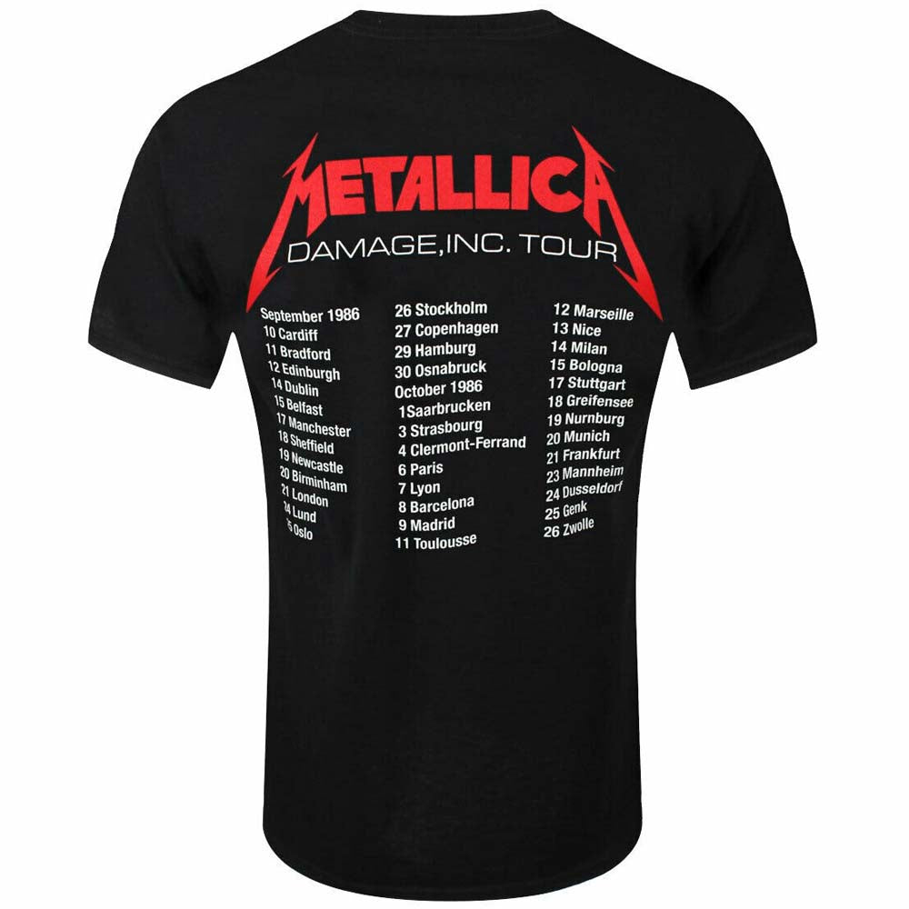 Billede af Metallica Master of Puppets European Tour '86. T-shirt back