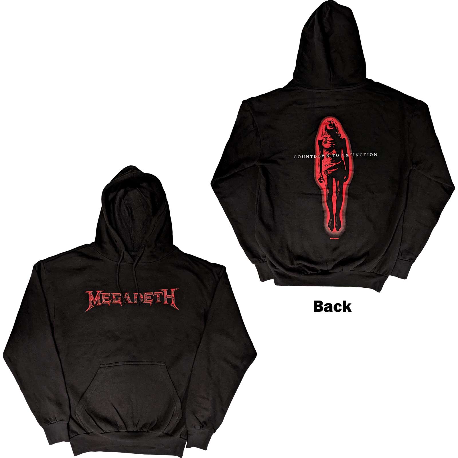 Megadeth: Countdown To Extinction Pullover Hoodie (Back Print)