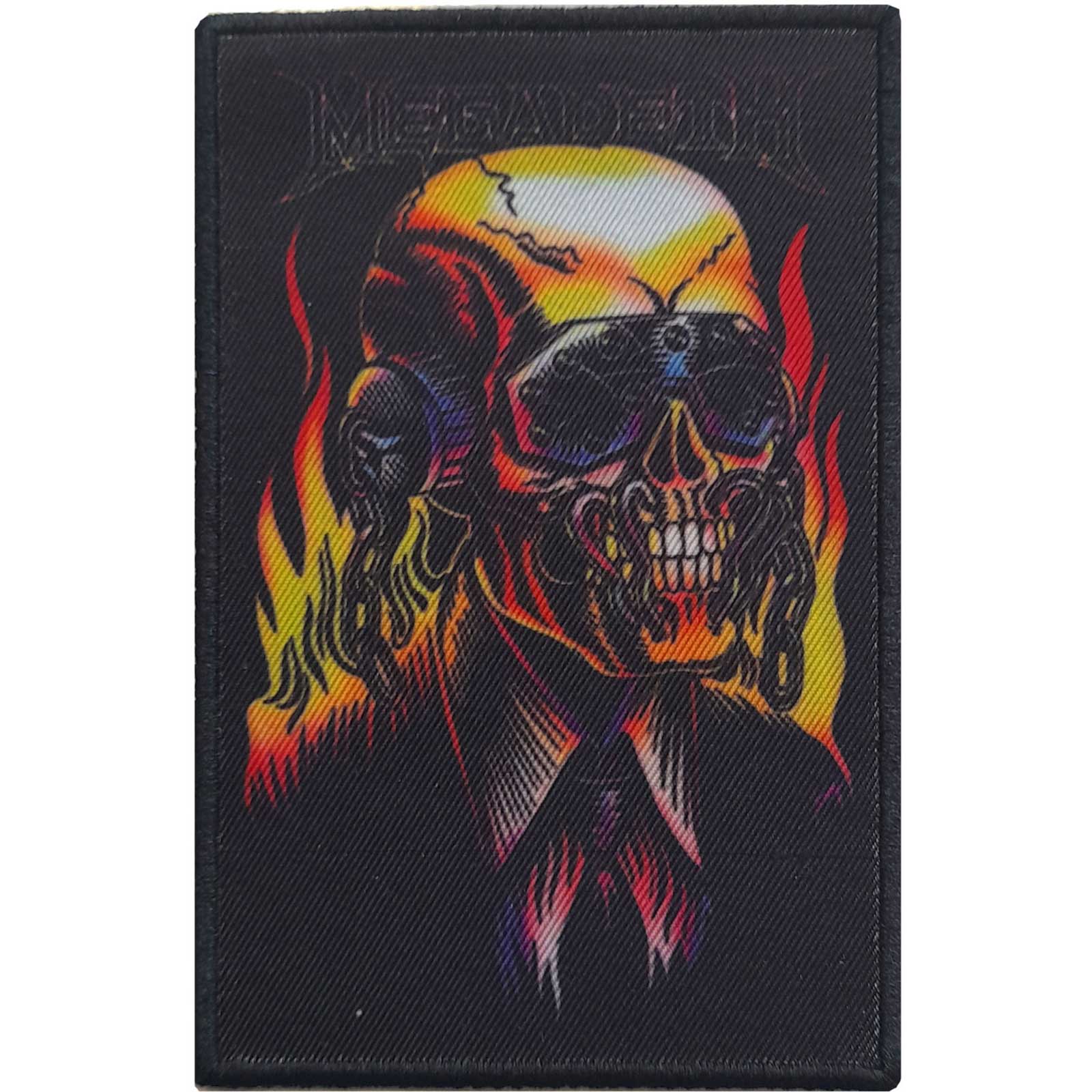 Megadeth: Flaming Vic Standard Patch (Iron On)