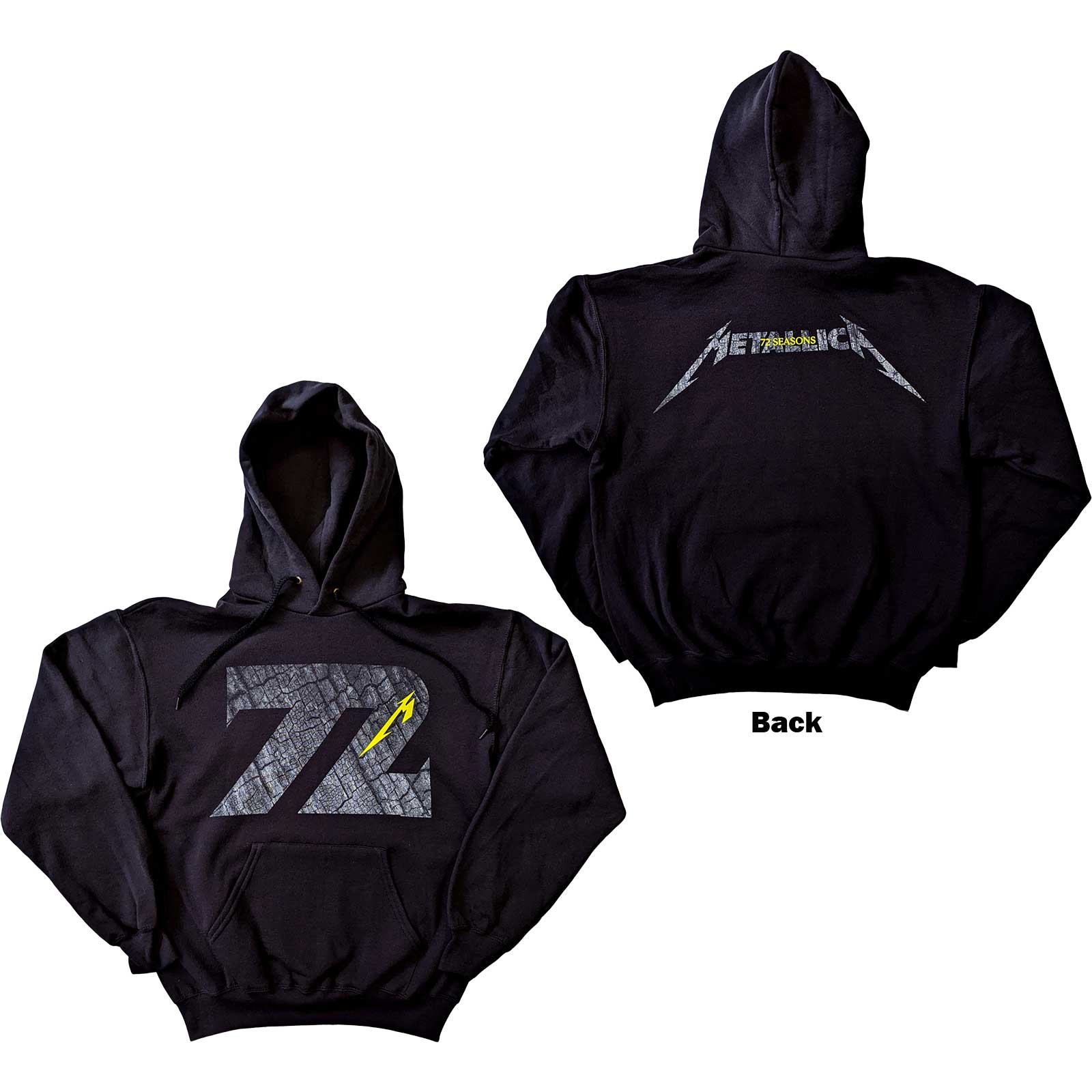Metallica: 72 Seasons Charred Logo Pullover Hoodie (Back Print)