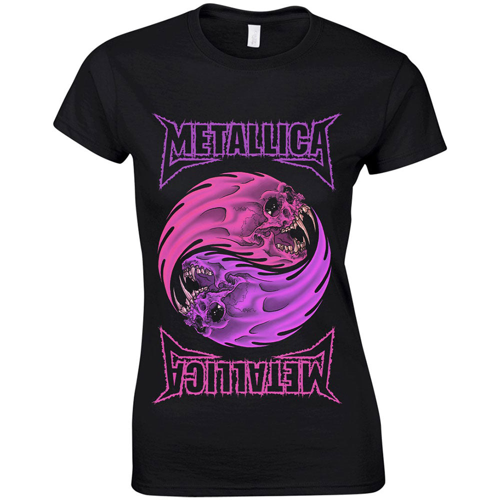 Metallica: Yin Yang Purple T-Shirt (Kvinder)