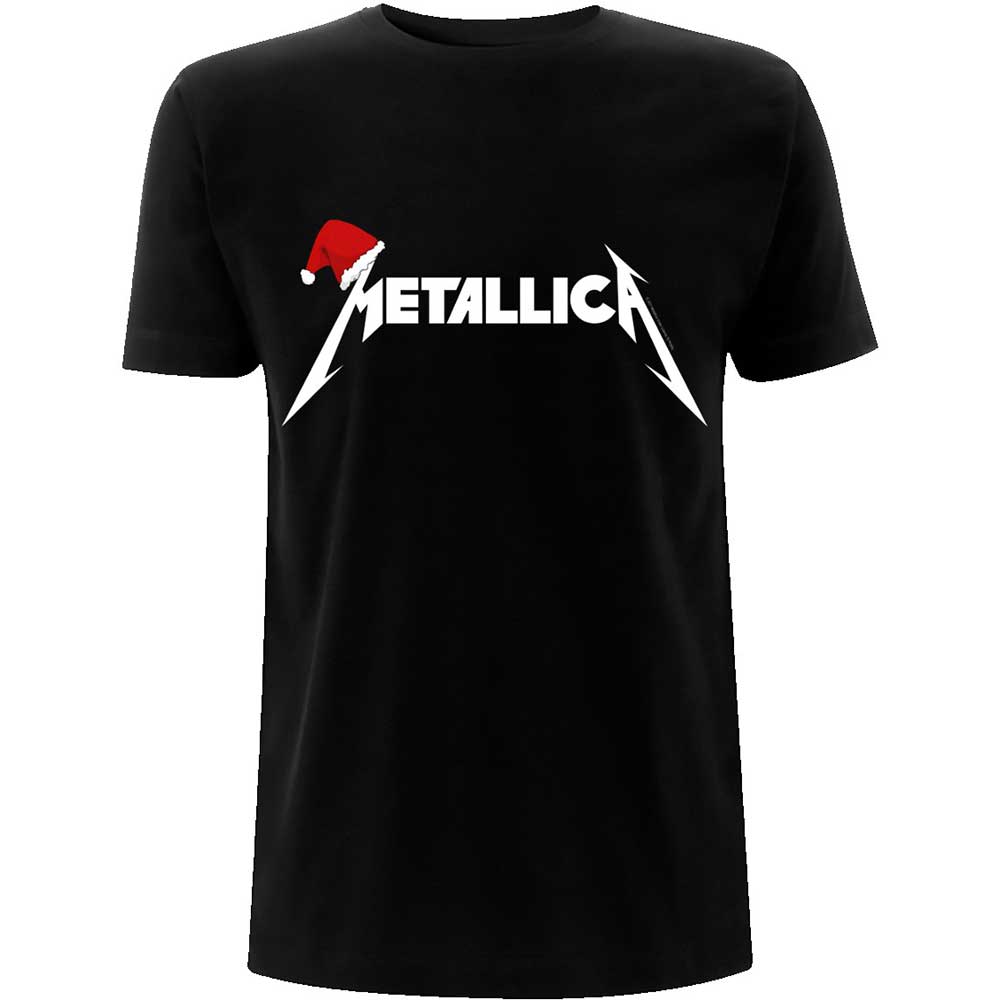 Metallica: Santa Hat Logo T-Shirt