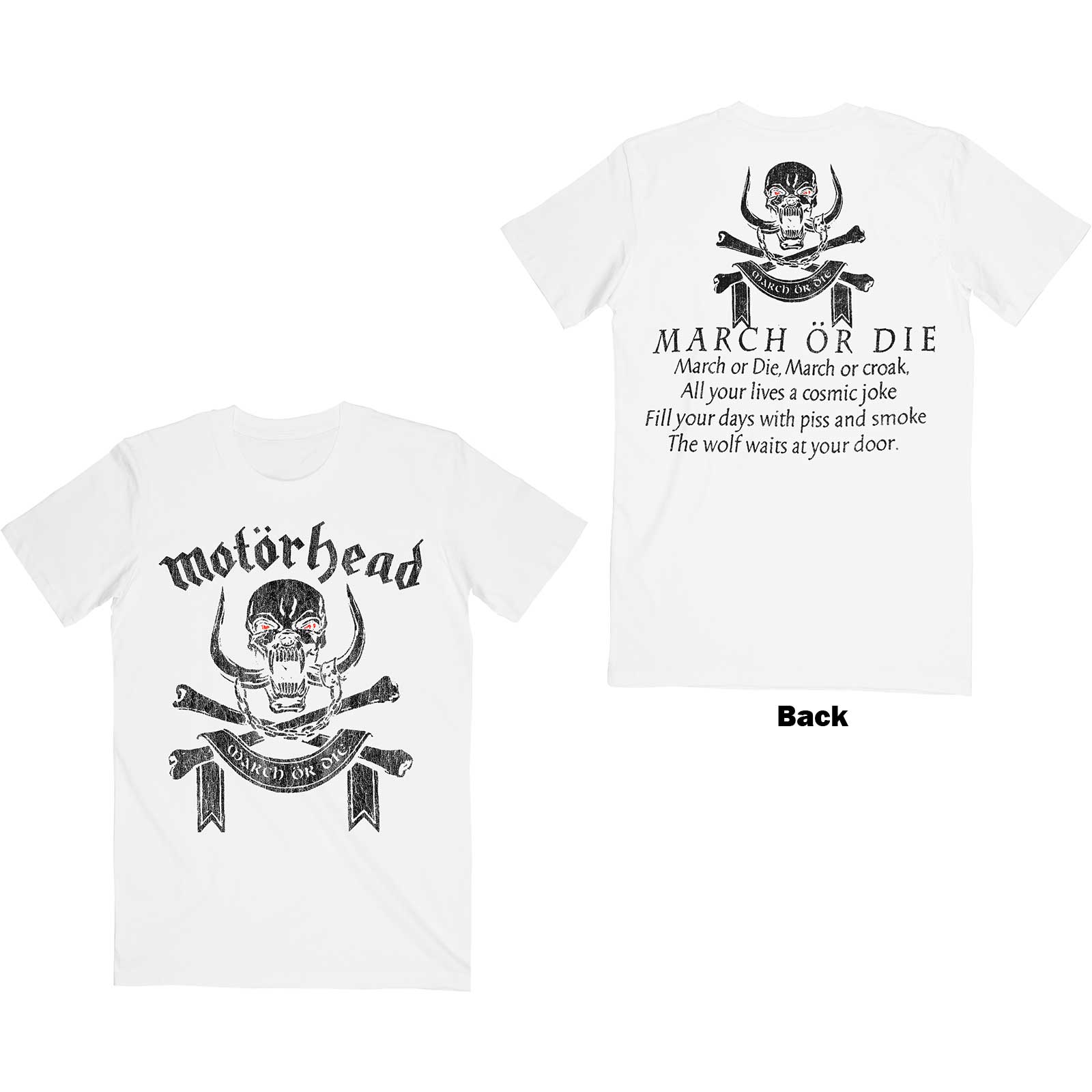 Motorhead: March or Die T-Shirt (Back Print)