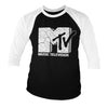 Billede af MTV, MTV: Cracked Logo 3/4-ærmet Raglan T-Shirt