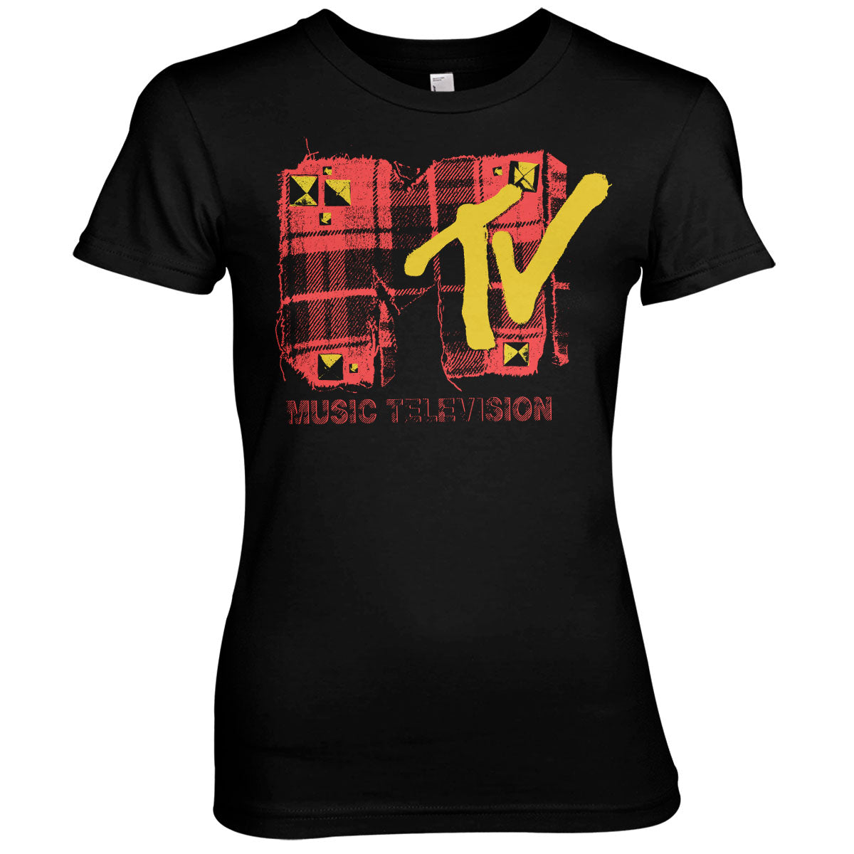 Billede af MTV, MTV: Plaid MTV T-Shirt (Kvinder)