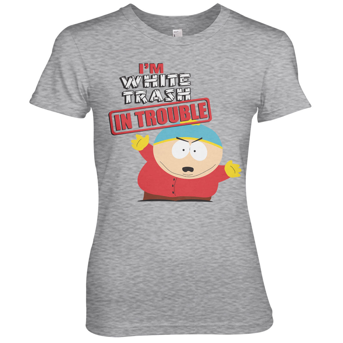 Billede af South Park: I'm White Trash In Trouble T-Shirt (Kvinder)