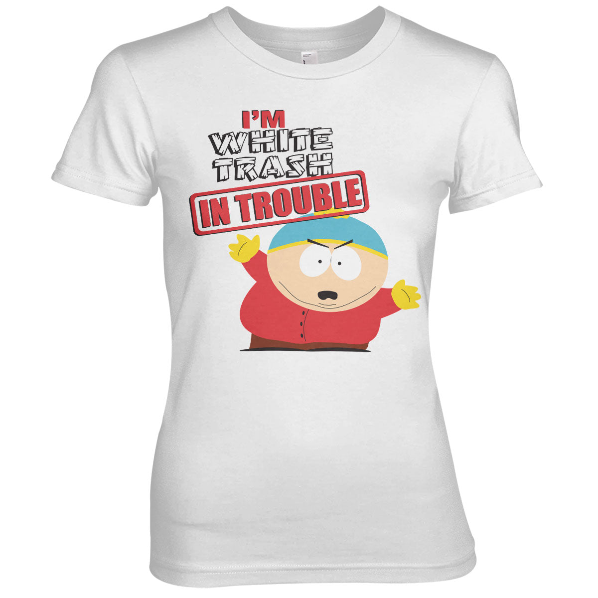 Billede af South Park: I'm White Trash In Trouble T-Shirt (Kvinder)