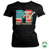 Billede af MTV, MTV: Distressed USA-Flag Organic T-shirt (Kvinder)