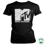 Billede af MTV, MTV: Cracked Logo Organic T-shirt (Kvinder)