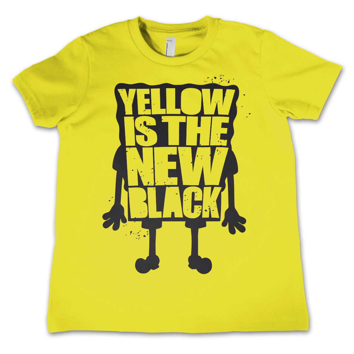 Billede af Svampebob Firkant, Svampebob: Yellow Is The New Black T-Shirt (Børn)