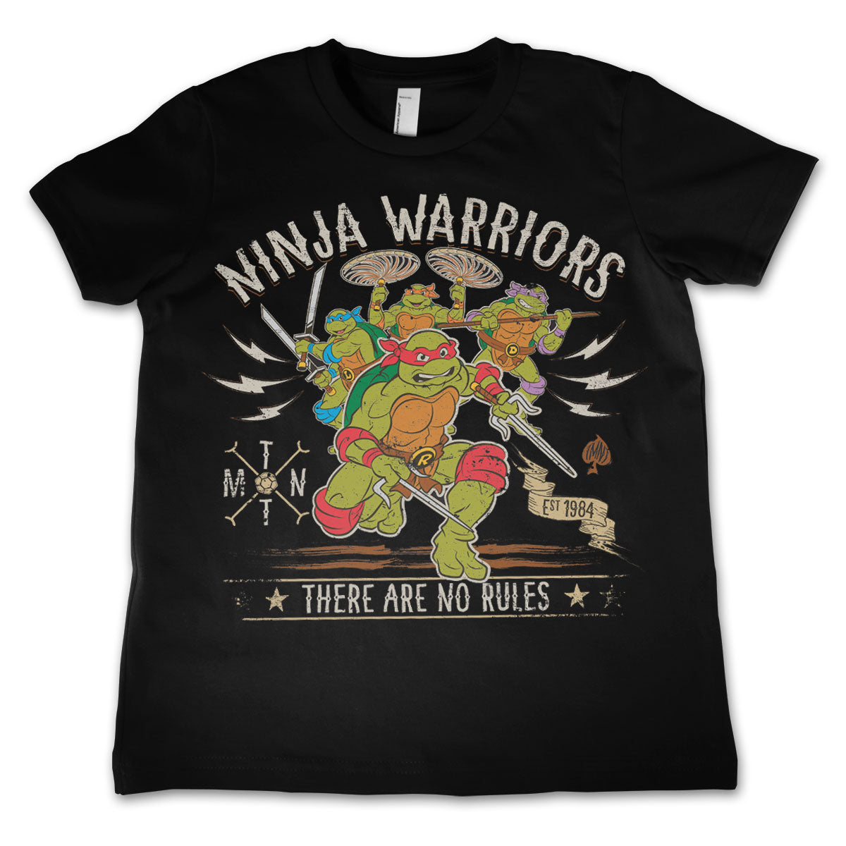 Billede af Ninja Turtles, Ninja Warriors - No Rules T-Shirt (Børn)