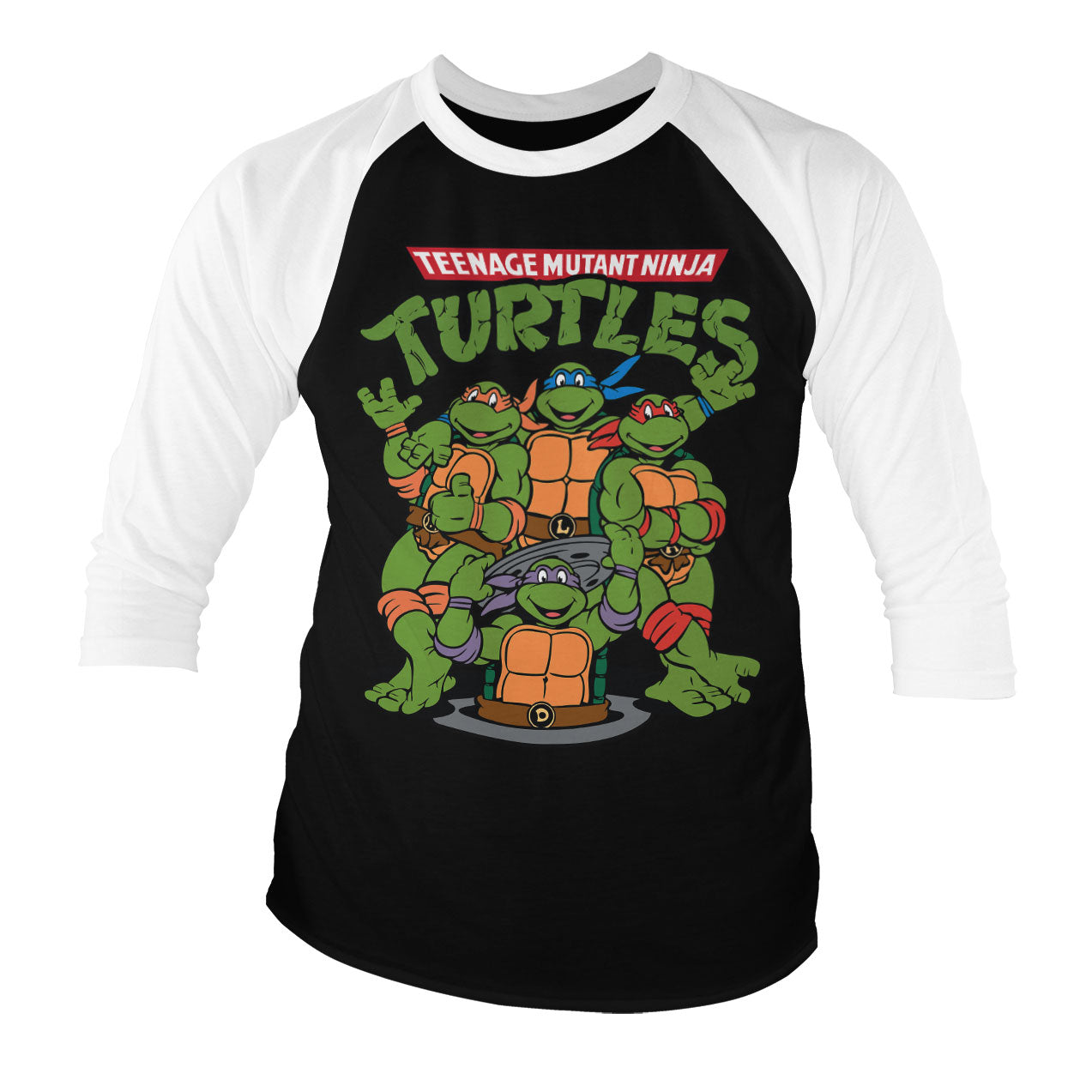 Billede af Ninja Turtles, Group 3/4-ærmet Raglan T-Shirt