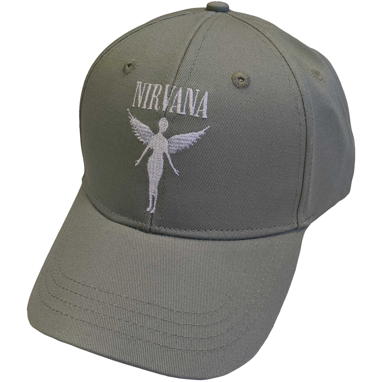 Nirvana: Angelic Mono Baseball Cap (Embroidered)