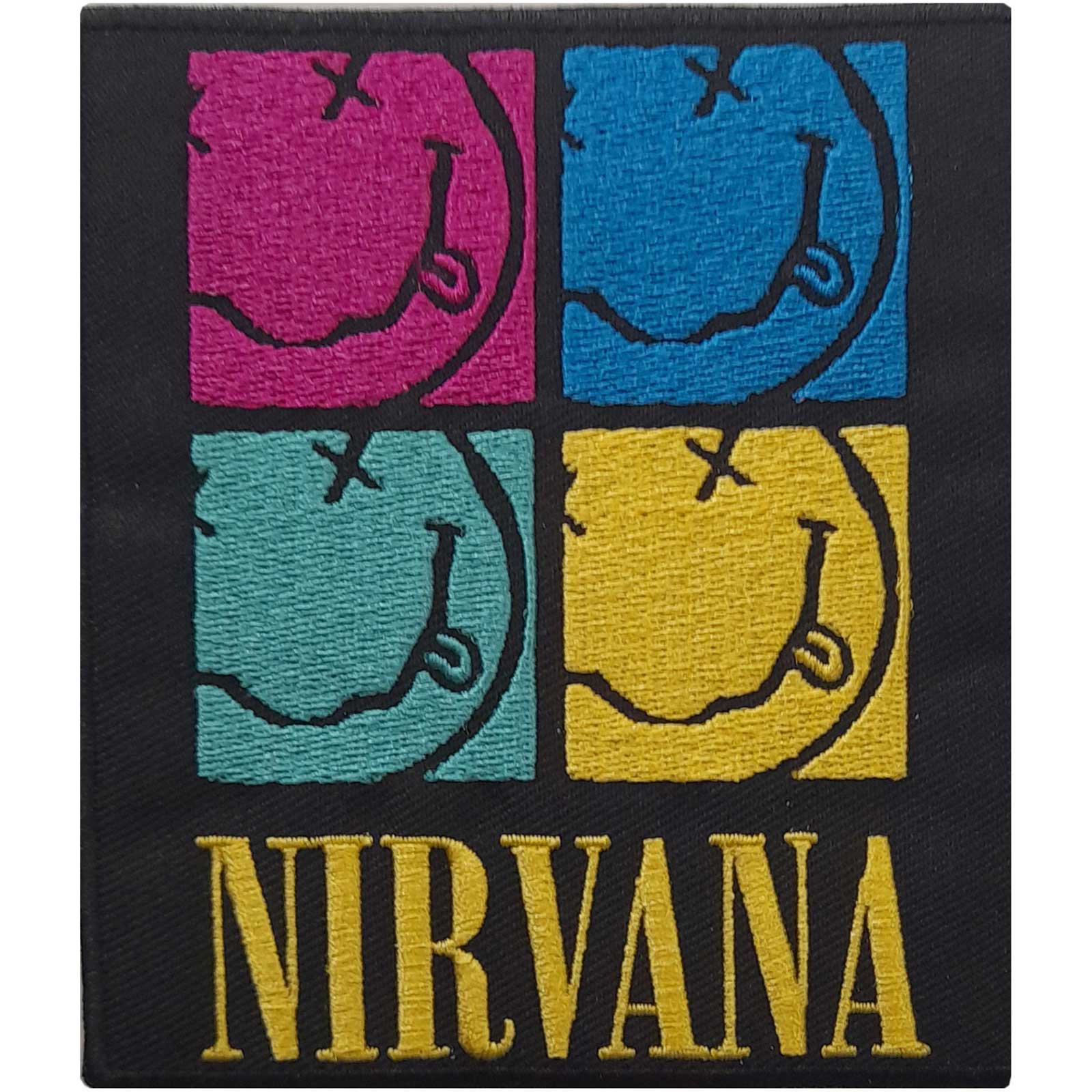 Nirvana: Smiley Squares Standard Patch (Iron On)