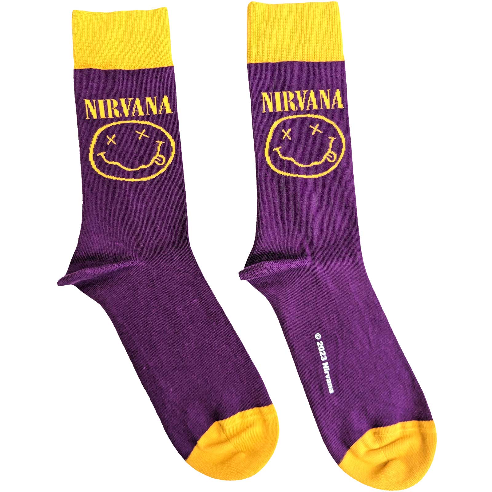 Nirvana: Yellow Smiley Ankle Socks