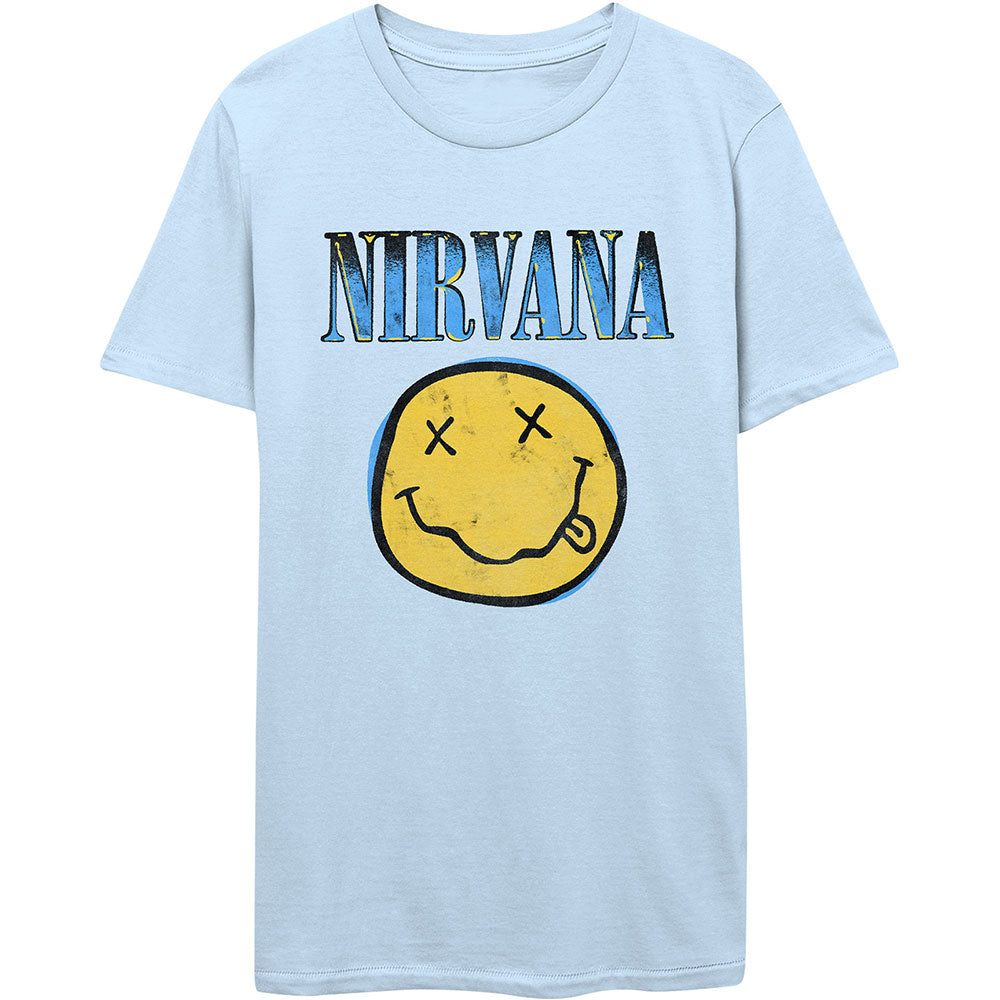 Nirvana, Xerox Smiley Blue T-shirt