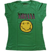 Nirvana: Xerox Smiley Pink T-Shirt (Kvinder)