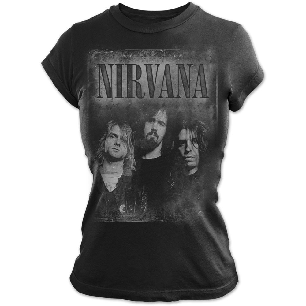 Nirvana: Faded Faces T-Shirt (Kvinder)