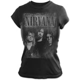 Nirvana: Faded Faces T-Shirt (Kvinder)