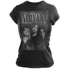 Nirvana: Faded Faces T-Shirt (Kvinder)