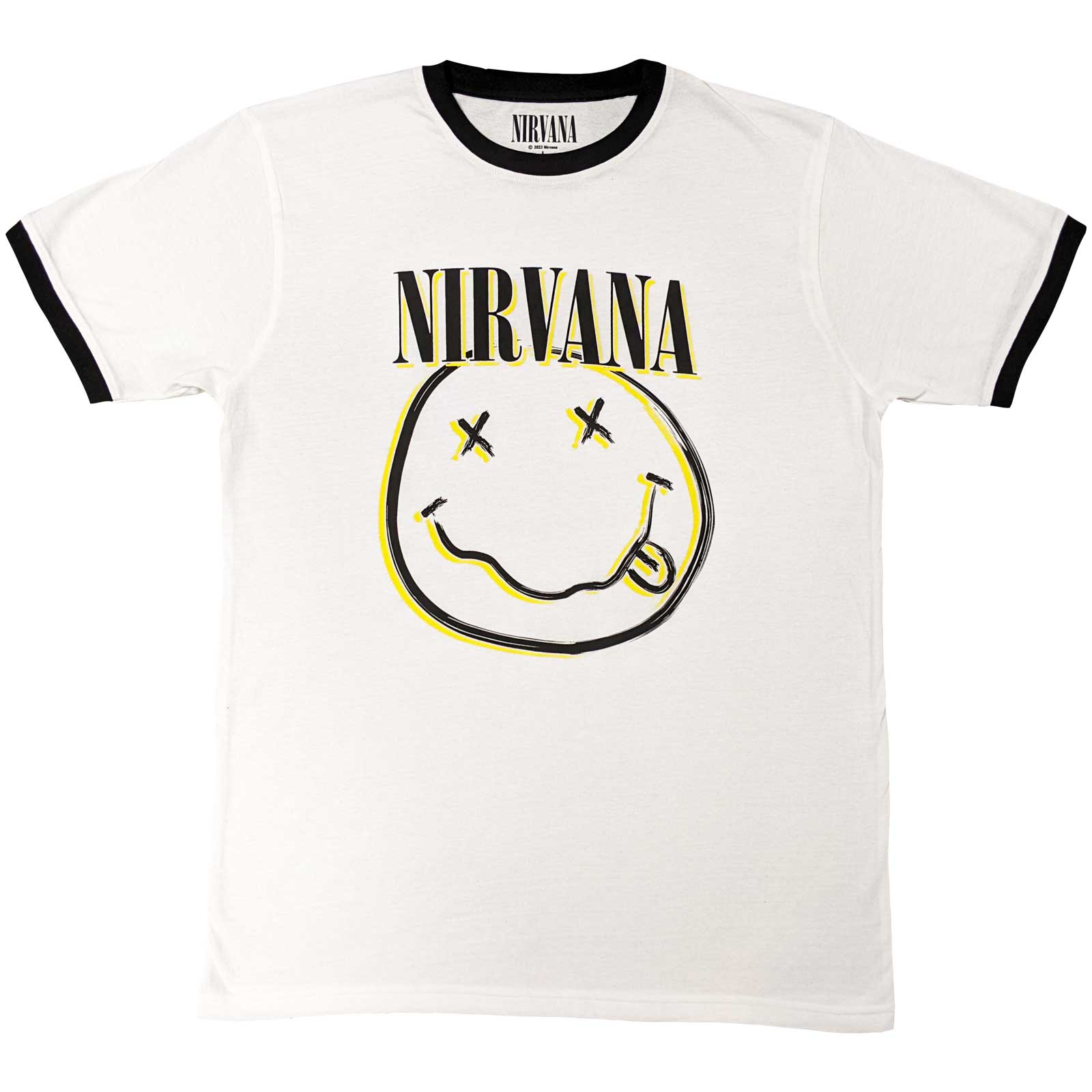 Nirvana: Double Smiley Ringer T-Shirt