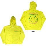 Nirvana: Sorbet Ray Smiley Zipped Hoodie (Back Print)