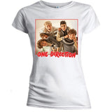 Billede af One Direction Band Red Border T-shirt til kvinder