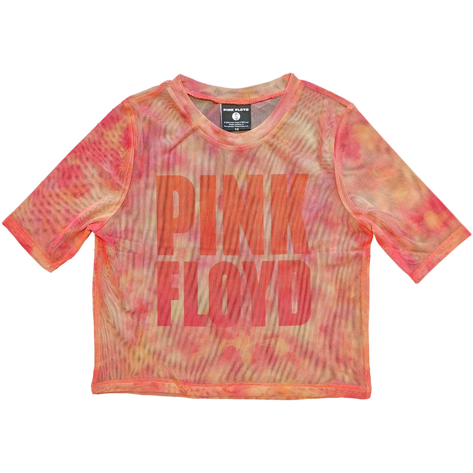 Pink Floyd: Stacked Logo Crop Top (Kvinder) (Mesh)