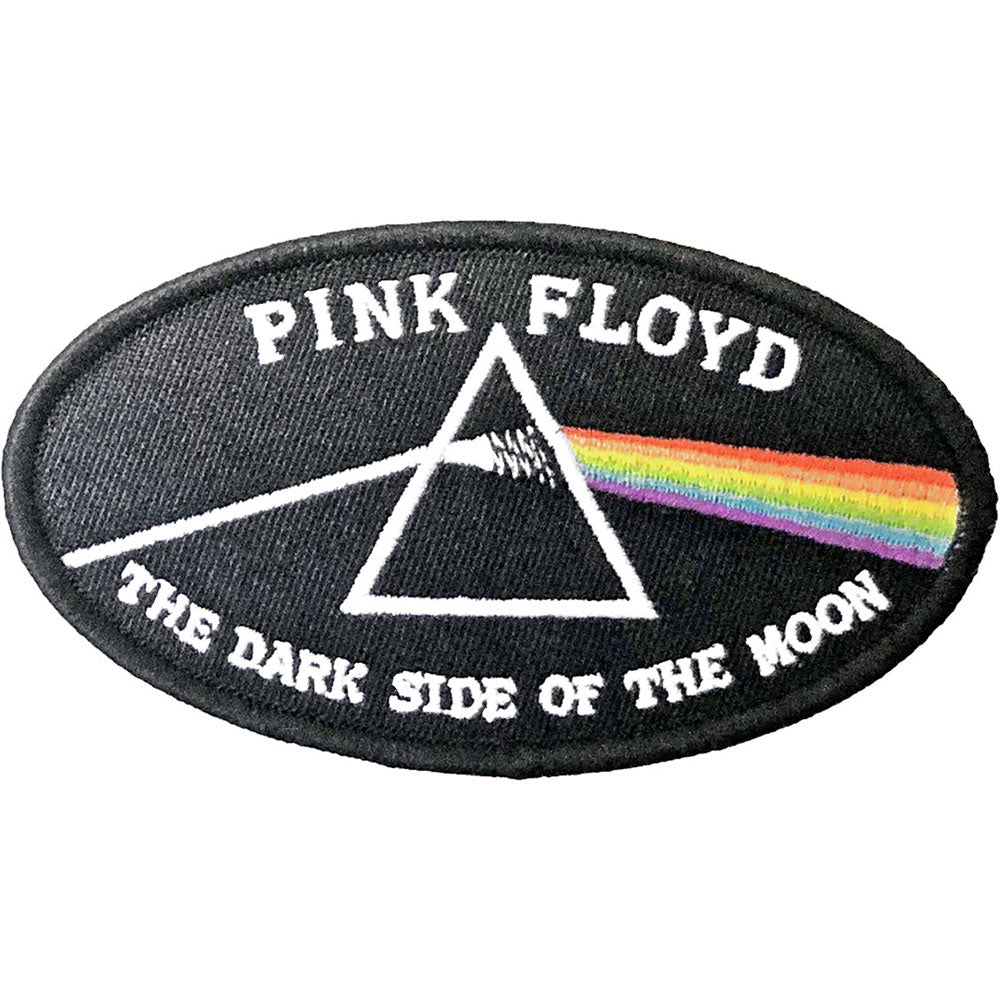 Billede af Pink Floyd Dark Side of the Moon Oval Black Border Tøjmærke