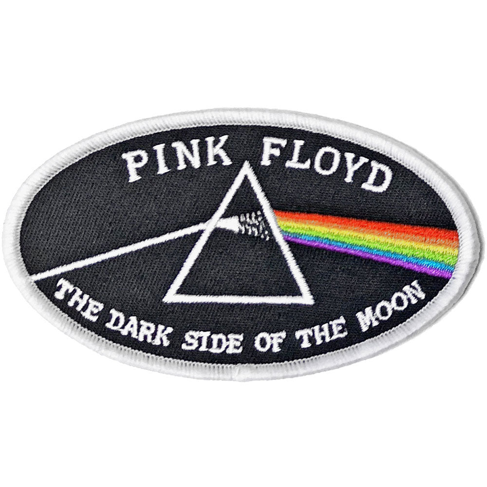 Billede af Pink Floyd Dark Side of the Moon Oval White Border Tøjmærke