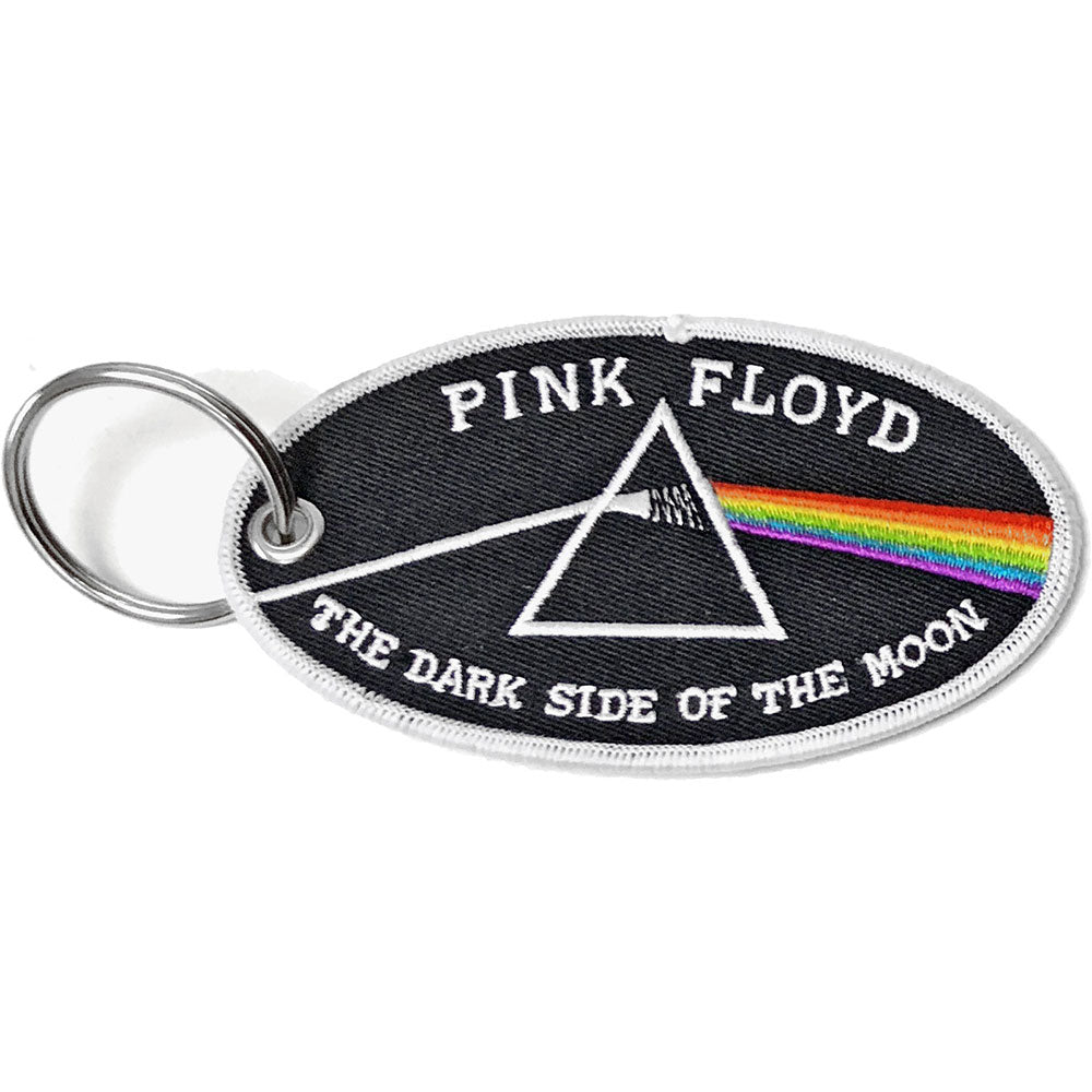 Billede af Pink Floyd Dark Side of the Moon Oval White Border Nøglering