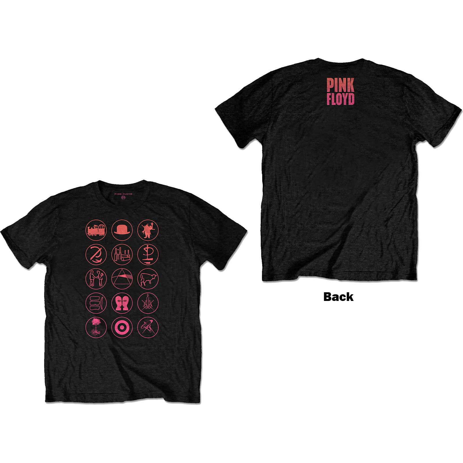 Pink Floyd: Symbols T-Shirt (Back Print)