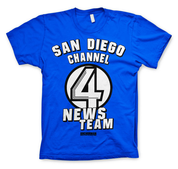 Billede af Anchorman, Anchorman: San Diego Channel 4 T-Shirt