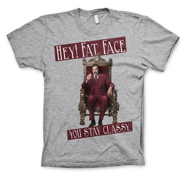 Billede af Anchorman, Anchorman: Hey! Fat Face T-Shirt
