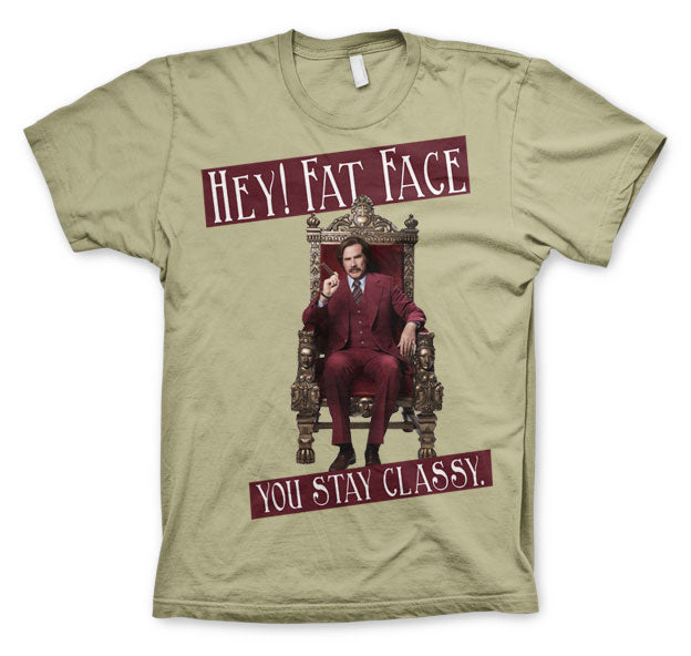 Billede af Anchorman, Anchorman: Hey! Fat Face T-Shirt