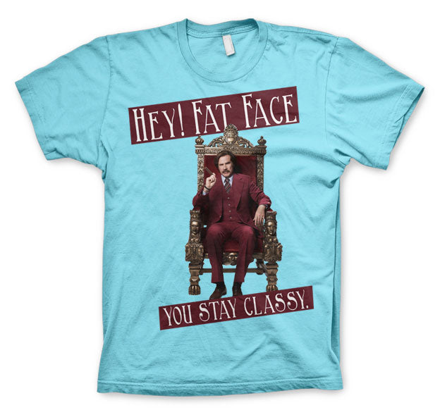 Billede af Anchorman, Anchorman: Hey! Fat Face T-Shirt