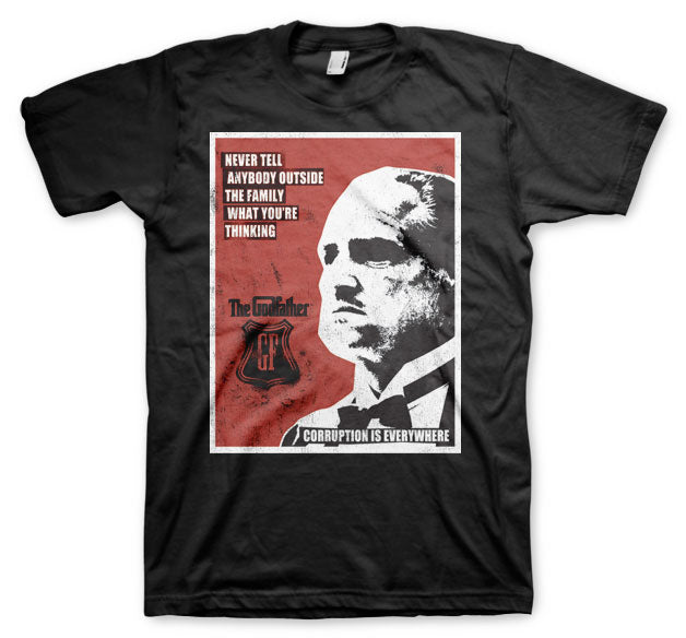 Billede af The Godfather, Never Tell Anybody T-Shirt