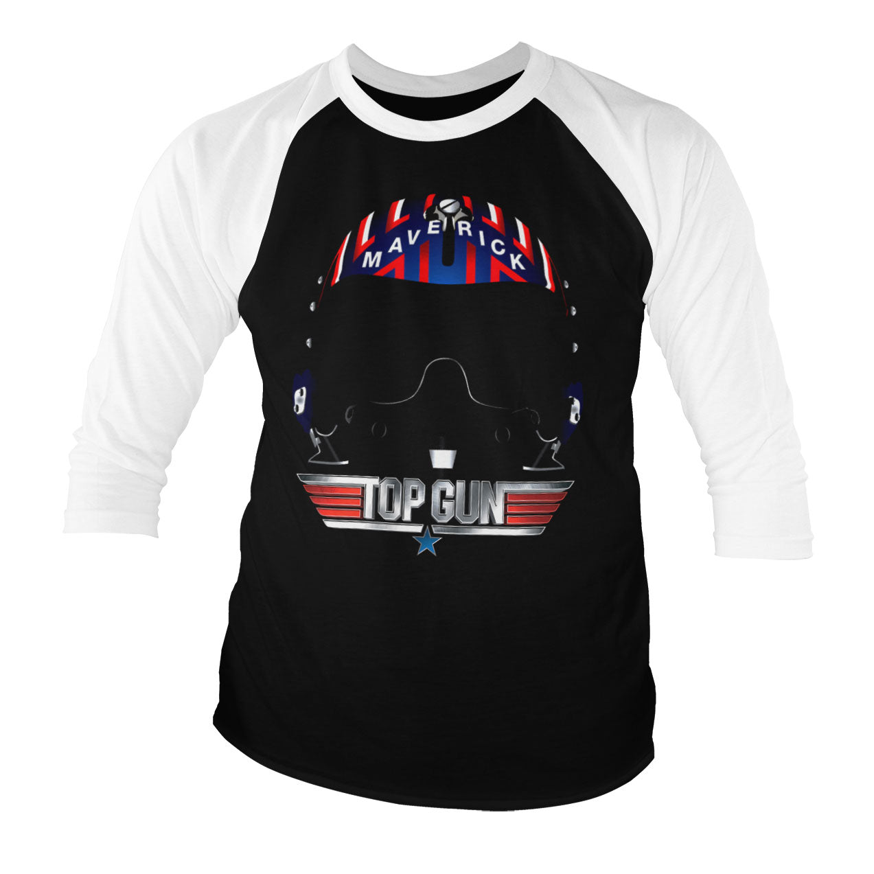 Billede af Top Gun: Maverick Helmet 3/4-ærmet Raglan T-Shirt